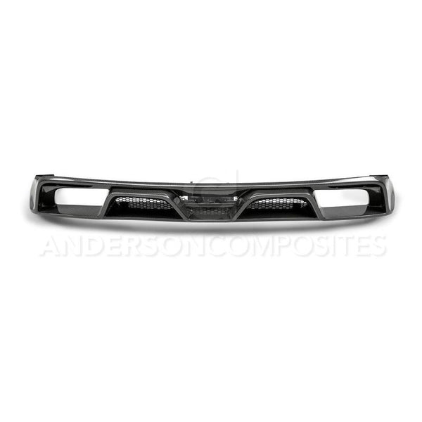 Anderson Composites 15-16 Ford Mustang R-Style Carbon Fiber Rear Valance (for Quad Tip Exhaust)