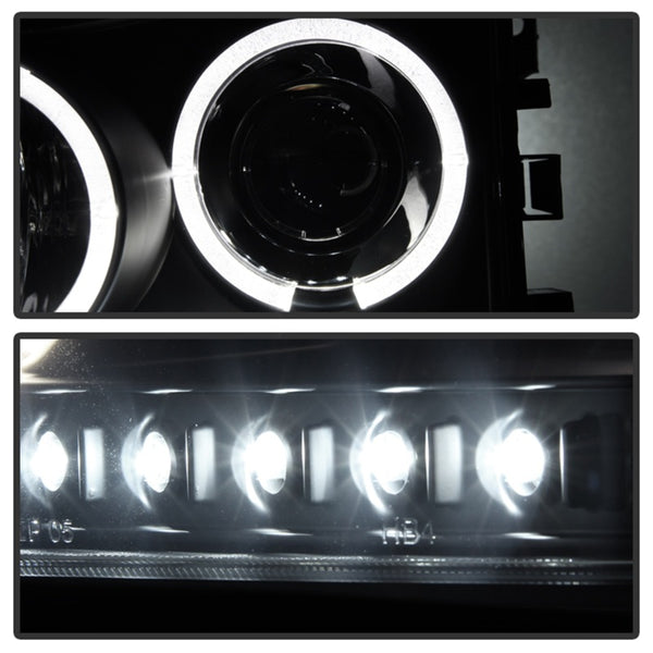 Spyder Dodge Charger 06-10 Projector Headlights Halogen- LED Halo LED Blk Smke PRO-YD-DCH05-LED-BSM