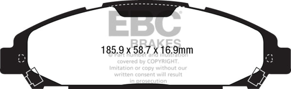 EBC 2015+ Ford Mustang 2.3T Orangestuff Front Brake Pads