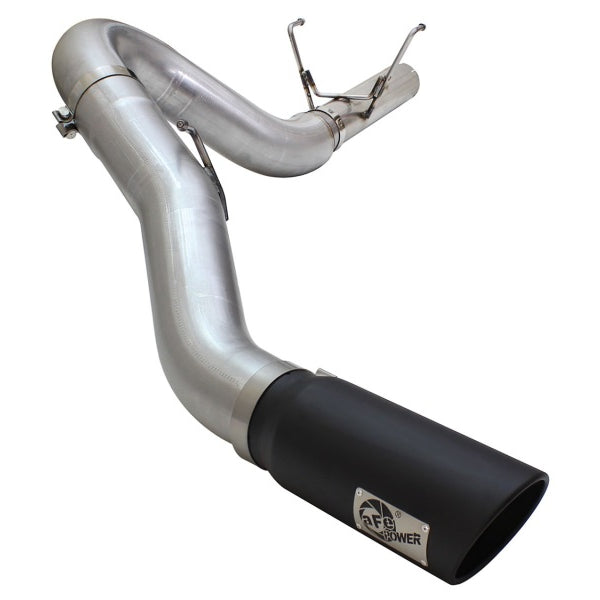 aFe MACHForce XP Exhaust Large Bore 5in DPF-Back Alu. 13-15 Dodge Trucks L6-6.7L (td) *Black Tip