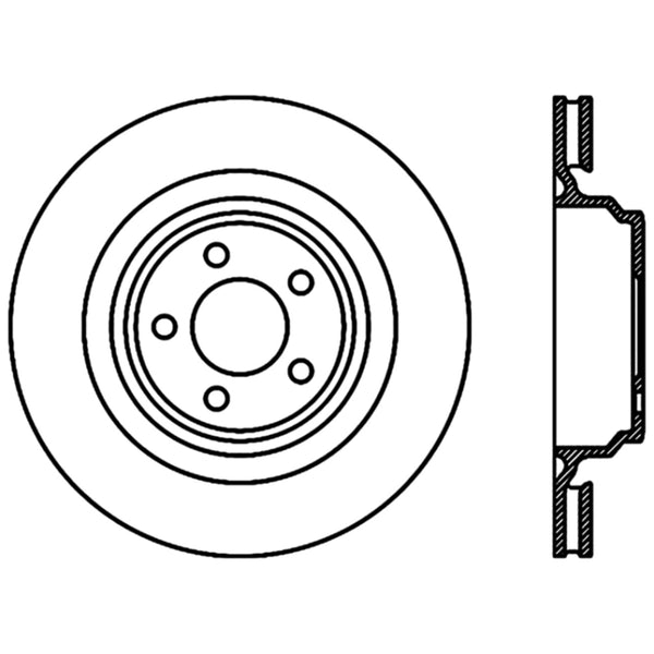 Stoptech 05-17 Chrysler 300 / 06-08 Magnum / 06-16 Charger Rear CRYO-STOP High Carbon Rotor