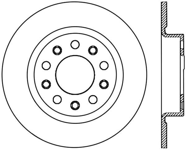 StopTech 2013-2014 Dodge Dart Slotted Right Rear Rotor