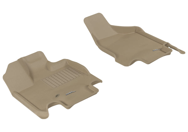 3D MAXpider 2008-2019 Dodge Grand Caravan Kagu 1st Row Floormat - Tan