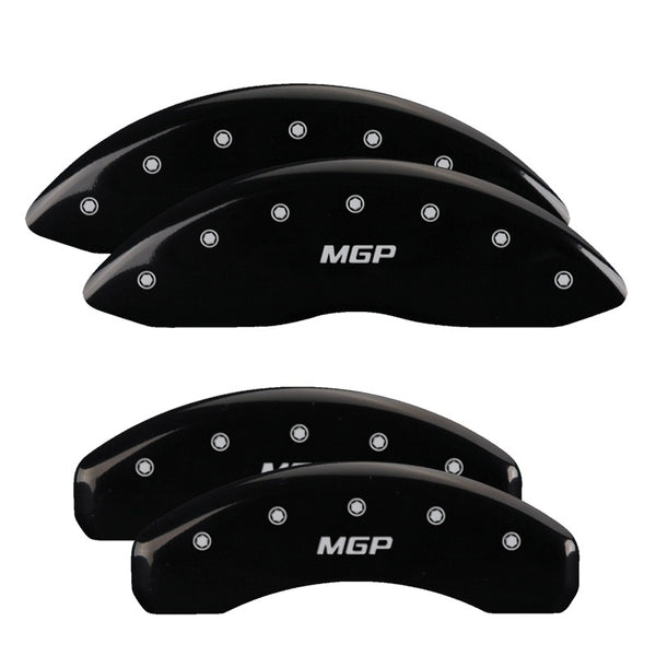 MGP 4 Caliper Covers Engraved F&R MGP Black Finish Silver Characters 11-18 Dodge Durango