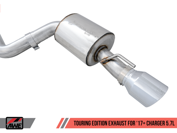 AWE Tuning 17+ Dodge Charger 5.7 Touring Edition Exhaust - Non-Resonated - Chrome Silver Tips