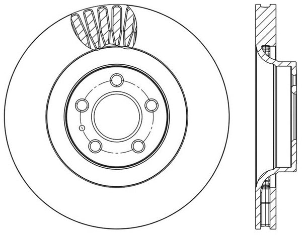 StopTech 15-17 Ford Mustang Slotted Front Left Sport Brake Rotor