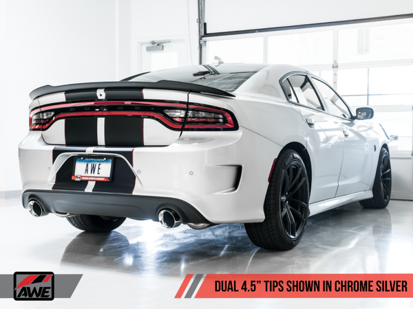 AWE Tuning 17+ Dodge Charger 5.7 Touring Edition Exhaust - Non-Resonated - Chrome Silver Tips