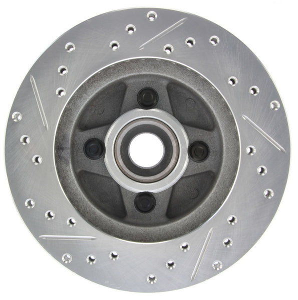 StopTech Select Sport 90-93 Ford Mustang 8 Cyl (Exc Cobra Rr Disc) Slotted/Drilled Left Front Rotor