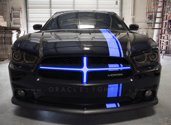 Oracle 11-14 Dodge Charger Illuminated Grille Crosshairs - Blue