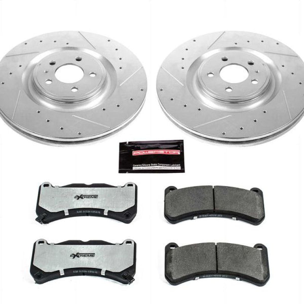 Power Stop 13-14 Ford Mustang Front Z26 Street Warrior Brake Kit