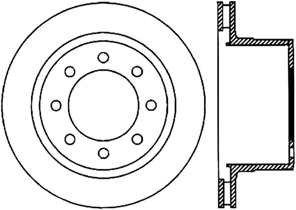 StopTech Power Slot 06-08 Dodge Ram 1500 / 03-08 Ram 2500/3500 All Rear Left Slotted CRYO Rotor