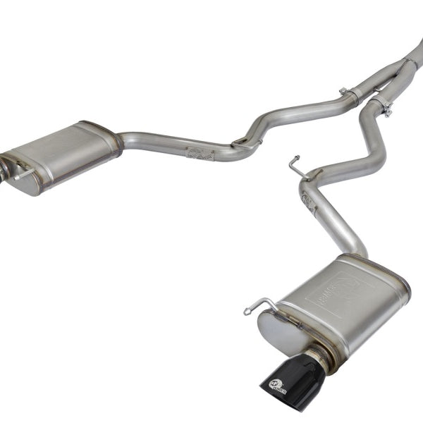 aFe MACHForce XP Exhausts Cat-Back SS-304 EXH w/ Black Tips 15-16 Ford Mustang EcoBoost 2.3L (t)