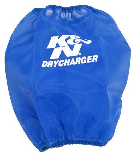 K&N Round Tapered Drycharger Air Filter Wrap - Blue 5in Top ID x 6in Base ID x 7in H