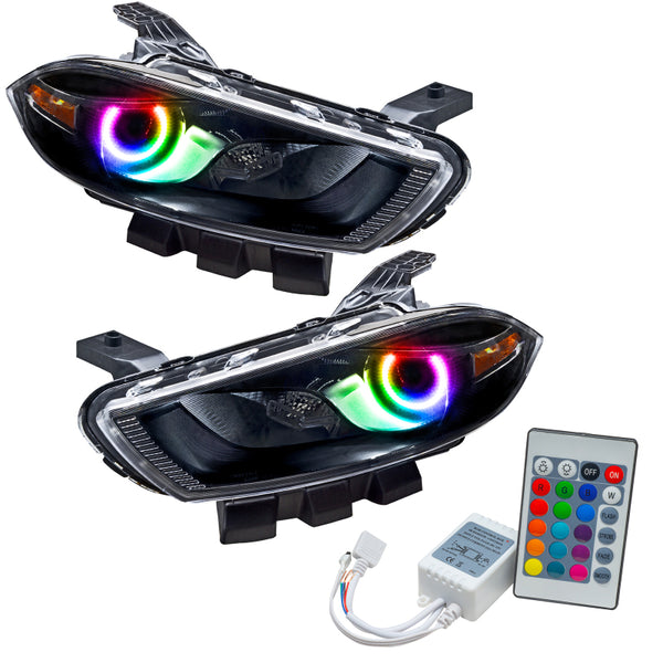 Oracle 13-14 Dodge Dart (HID Style) SMD HL - Black - ColorSHIFT w/ Simple Controller